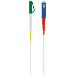 Schwaiger Glasfaserkabel, 9 m, LC/APC-SC/UPC Stecker für schnelle Netzwerkverbindungen.