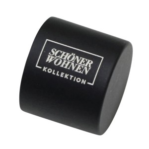 Schwarze, matte Endkappe für Gardinenstange Leon (Ø 20 mm) von Schöner Wohnen Kollektion, 2er-Set.
