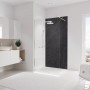 Schulte Duschrückwand DecoDesign Marmor-Anthrazit-Kupfer, 255x125 cm, in moderner Dusche.