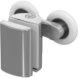 baliv Türlaufrolle, doppelt, verchromt, 2 cm, für Duschkabine Corlo II, 4 Stück