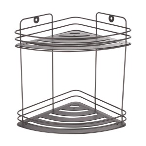 MSV Eck-Regal Kery Stahl 20 cm x 20 cm x 23,5 cm Mattschwarz