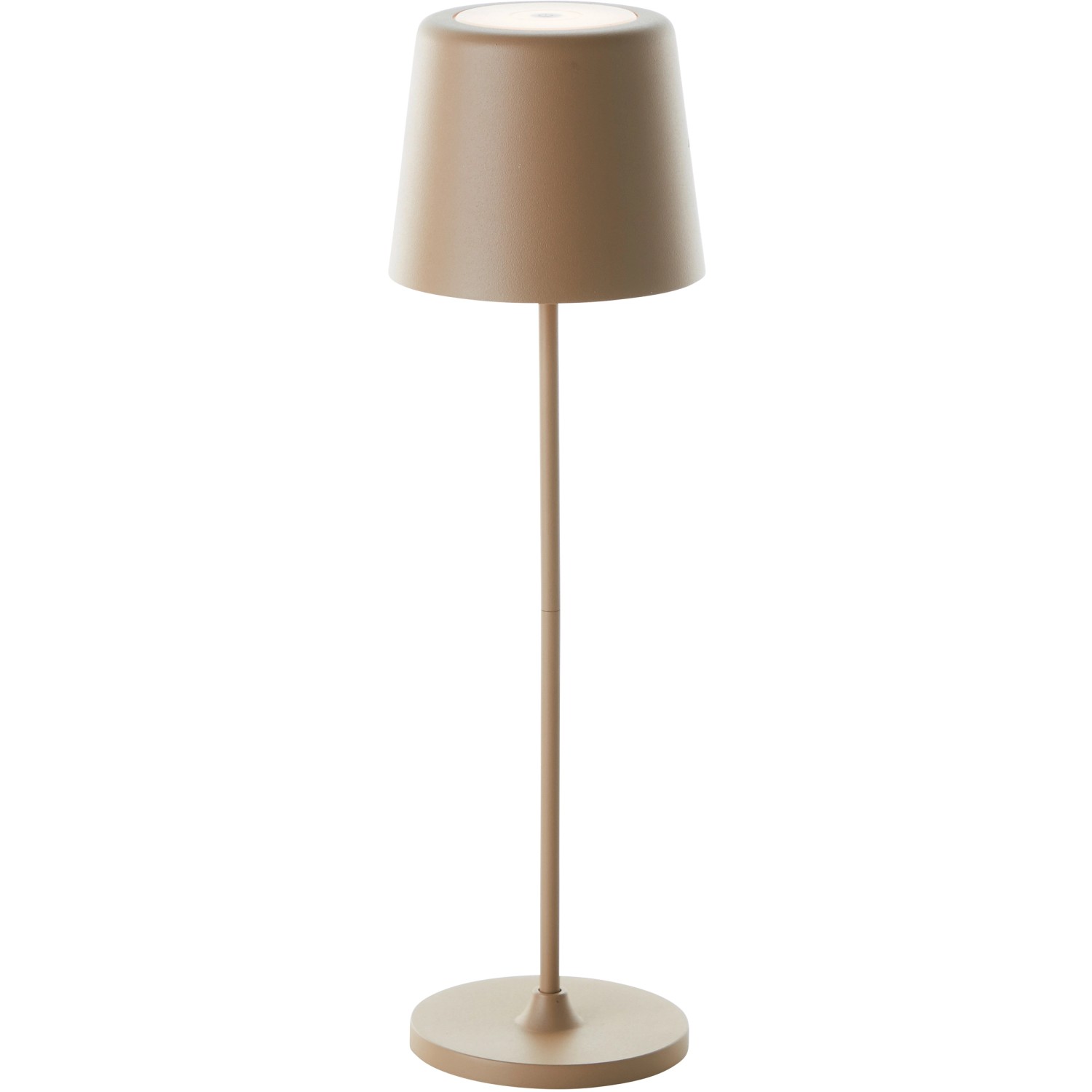 Brilliant LED-Tischleuchte Kaami, 37 cm, Cappuccino Matt für den Außenbereich.