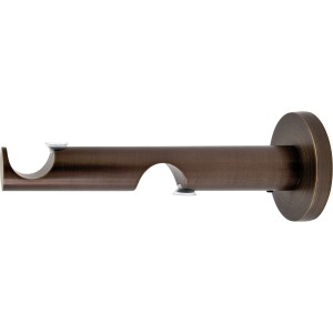 Mydeco Gardinenstangen-Halterung, 2-läufig, bronziert, für Stangen bis 2,5 cm Ø.