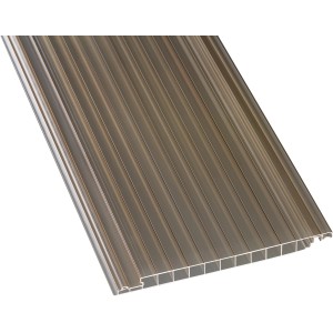 PC Hohlkammerpaneel Easy-click plus, 16 mm, Bronze, 600x20 cm für Kunststoffbedachung.