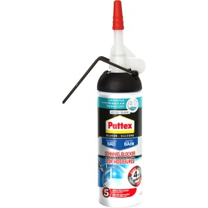 Pattex Sanitärsilikon Schimmel Blocker, weiß, 100ml Spender für Bad & Küche.