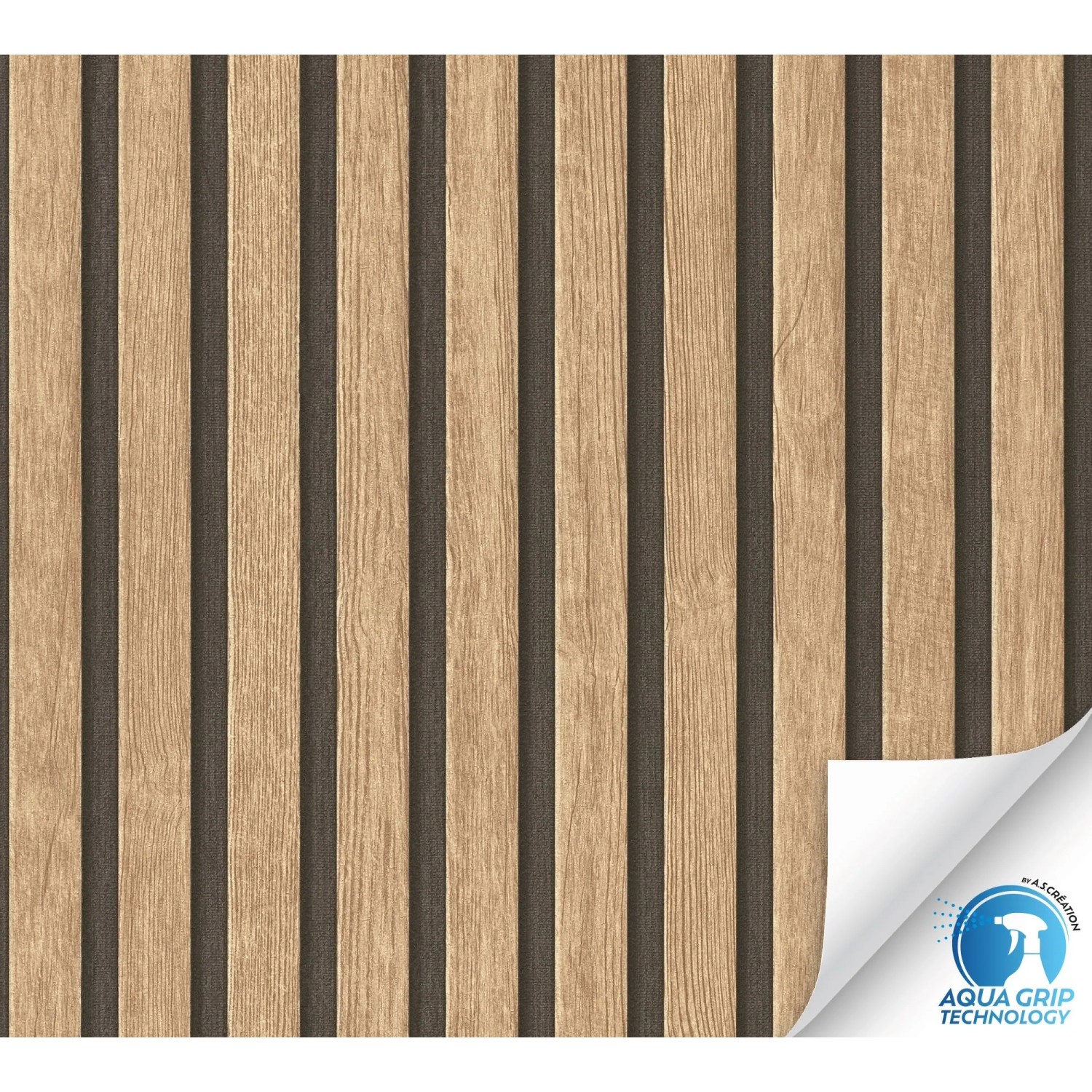 AS-Creation Vliestapete Holzpaneel Vorgeleimt 10,05 m x 0,53 m Braun FSC®_2