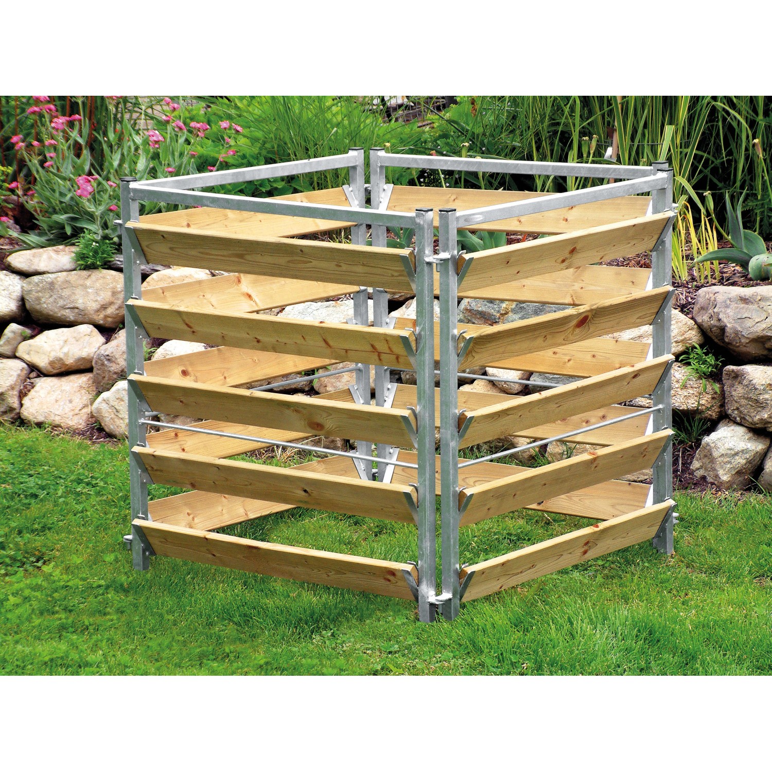 Bellissa Komposter Holz/Metall 100 cm x 100 cm x 100 cm kaufen bei OBI
