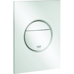 Grohe Nova Cosmopolitan S WC-Drückerplatte in Alpinweiß für 2-Mengen-Spülung.