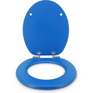 Sanfino WC-Sitz Deep Blue mit Absenkautomatik, Holz Toilettendeckel