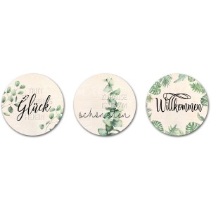 Pro Art Bild Cut-Out Set mit Schriftzügen und Pflanzenmotiven, 70x25cm.