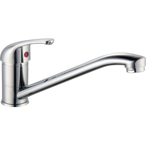 Einhebel-Küchenarmatur Secchia Chrom, schwenkbarer Einhebelmischer für die Küche.