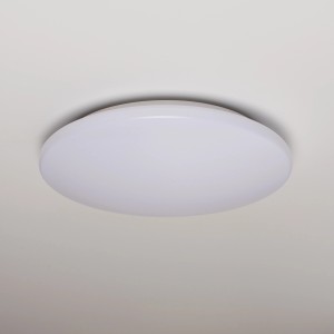 Runde, weiße LED-Deckenleuchte (Ø 37cm) mit neutralweißem Licht, geeignet für Bad und andere Feuchträume.