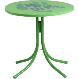 Grüner Kindertisch mit Froschmotiv, Teil des Gardamo Kindersets Froggy.