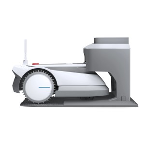 Ecovacs GOAT G1-800 Mähroboter, Seitenansicht. Rasenroboter für bis zu 800 m².