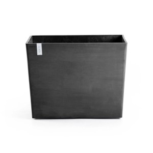 Ecopots Paris Pflanztopf Dunkelgrau, 85x40x65 cm, mit Rollen. Ideal für Garten und Terrasse.