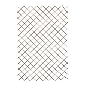 Ausziehbares Deko-Rankgitter aus Weide, 120x180 cm, für Kletterpflanzen und als Sichtschutz.