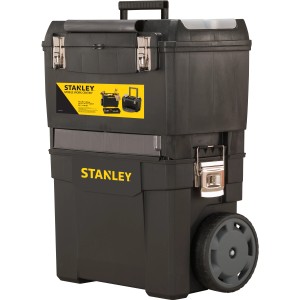 Stanley Werkstattwagen rollend, mobile Werkstatt mit 25L Volumen und entnehmbarem Träger.