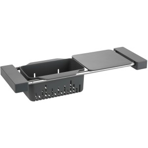 Ausziehbarer Wenko Spülbecken-Organizer Cami für Spülmittel, Schwamm und Tuch.