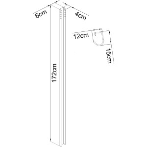 Fahrradhalter für Premium Gerätehäuser, 172 cm, Stahl verzinkt.
