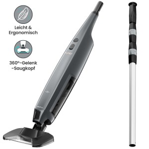 Aiper Akku-Poolreiniger Pilot X1, weiß, mit Teleskopstange. Poolroboter für effiziente Reinigung.