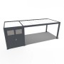 WeideㅤCarport mit Schuppen aus Aluminium | 3 x 7,2 M | Garage anthrazitㅤ_2