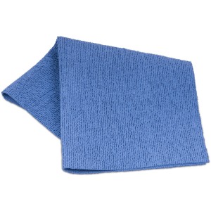 Blaues Fackelmann Reinigungstuch für Badezimmer, 30x30 cm, zur streifenfreien Reinigung.