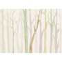 Mehrfarbige Komar Vliestapete Shadow Woods mit Waldmotiv, 350x250cm.