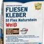 Cimsec Fliesenkleber S1 Flex Naturstein Weiß 5kg Sack für Natursteinfliesen.