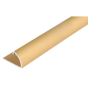 Goldenes Bodenausgleichsprofil aus Aluminium, 9x24,5x1000 mm, für Übergänge zwischen Bodenbelägen.