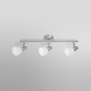 Ledvance LED-Spot, 3-flammig, silberfarben. Deckenleuchte mit drei Strahlern und warmweißem Licht.
