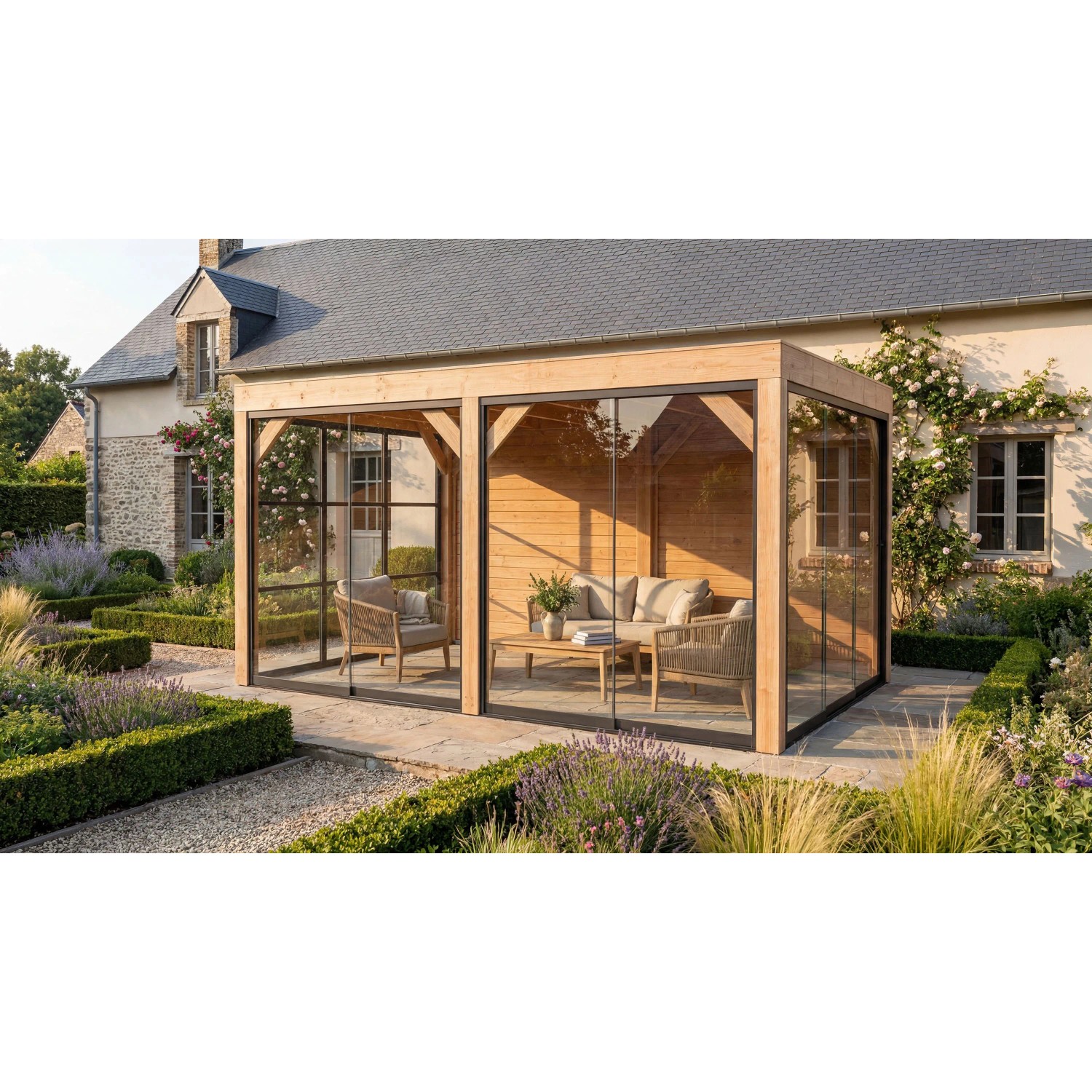weka Gartenlaube Lumley 499 x 307 cm 3x Schiebetür mit Holz- u. Glaswände kaufen bei OBI