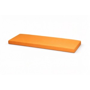 Orangefarbenes Gartenbank Kissen 110x50 cm für 2-Sitzer Bänke.