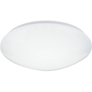 Weiße, runde LED-Deckenleuchte Atreju I von Globo, dimmbar und mit Farbwechsel, Ø 39 cm.