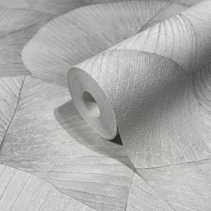 Marburg Vliestapete Floral Natur Grau-Weiß FSC®