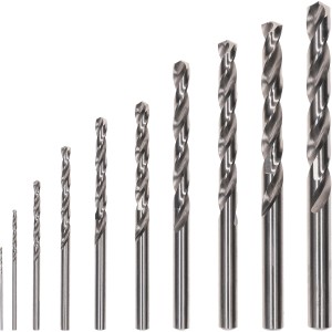 10-teiliges Bosch Spiralbohrer-Set HSS-G für präzise Bohrlöcher in Metall und Stahl.