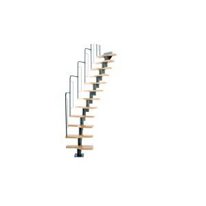 Dolle Raumspartreppe Graz mit Metallgeländer und Holzstufen, geeignet für Innenräume.