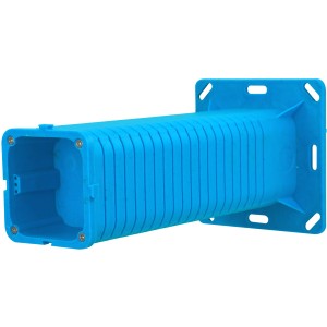 Blaue E2 Elektro Gerätedose PXE 250 mm für Wärmedämmung.
