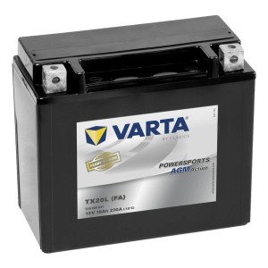 Varta Powersports Active AGM Batterie, 18 Ah, 270 A, für Motorräder, Quads und mehr.