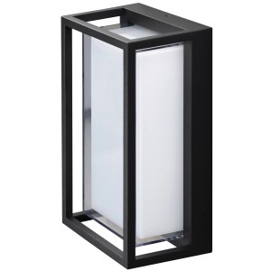 Moderne anthrazitfarbene LED-Außenwandleuchte MERGA mit 1600 Lumen und CCT-Funktion.