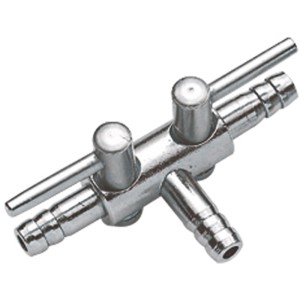 Hobby Lufthähnchen 2-Wege aus Metall (4/6 mm) für Aquarien. Ersatzteil für Aquaristik-Bedarf.