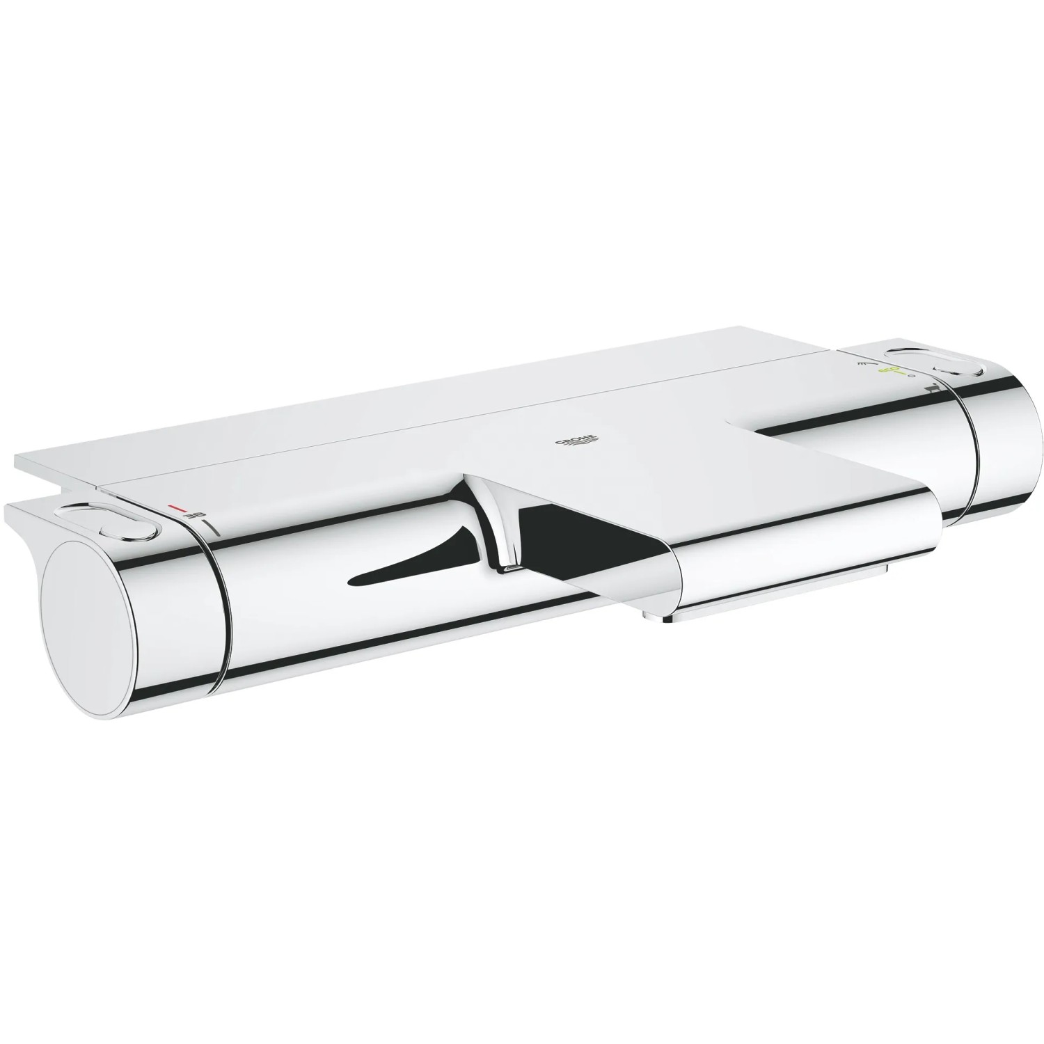Grohe Grohtherm 2000 Thermostat-Wannenarmatur mit XL-Wasserfall in Chrom.