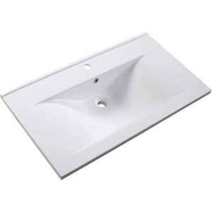 Sanotechnik Einbauwaschbecken Sweet, 90,5 cm, weiß, aus Mineralguss.