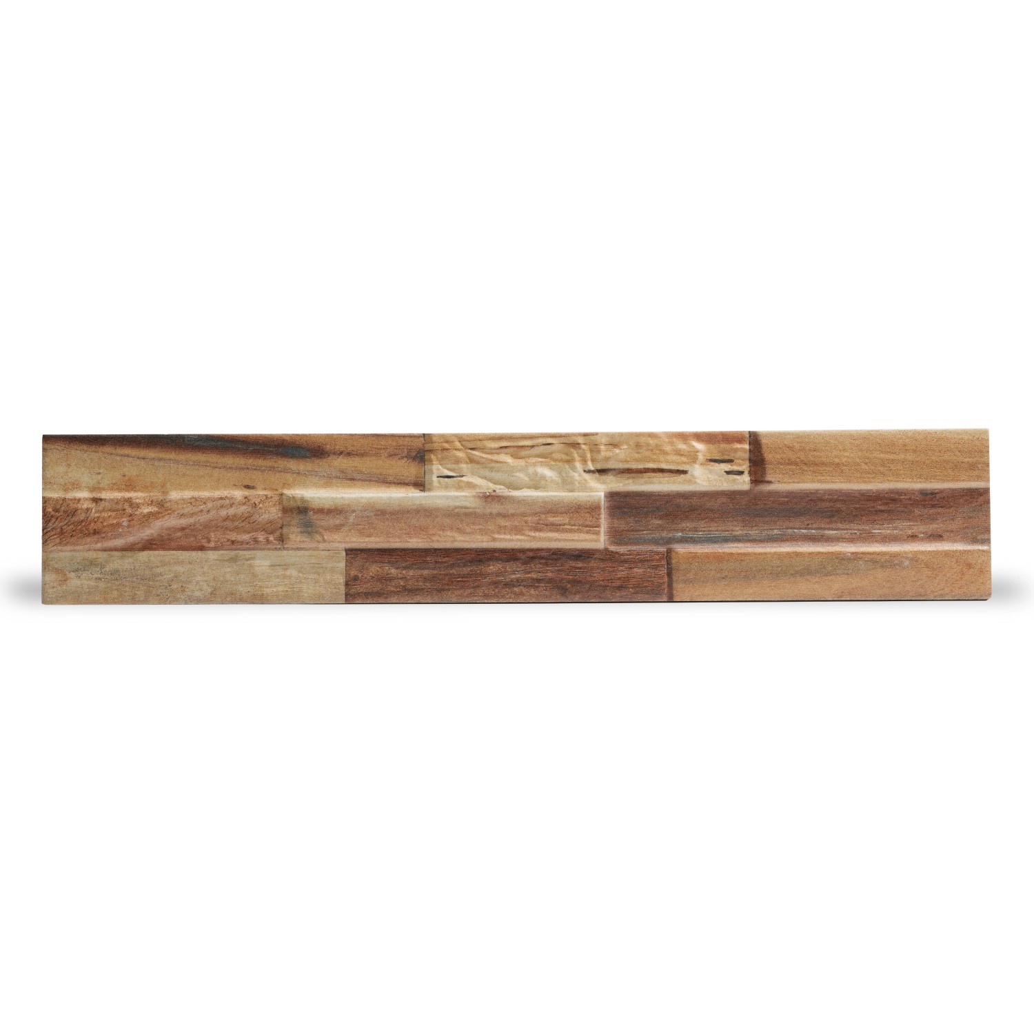 Klimex Verblender Feinsteinzeug UltraStrong Colorado 4D, 44,5x8cm, braune Holzoptik.