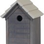 Nistkasten mit Dach, anthrazit und hellgrau, aus FSC®-zertifiziertem Holz für Wildvögel.