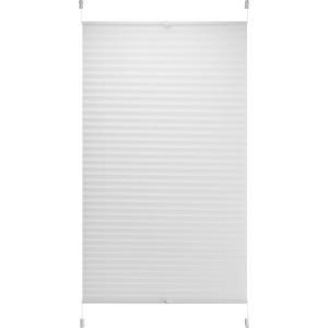 Weißes Tageslicht-Spannplissee Valeria, 90x130 cm, für Fenster, ohne Bohren montierbar.