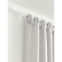 Gardinia Endstück Chicago Siro, 2er-Pack, weiß, an Gardinenstange mit Vorhang.