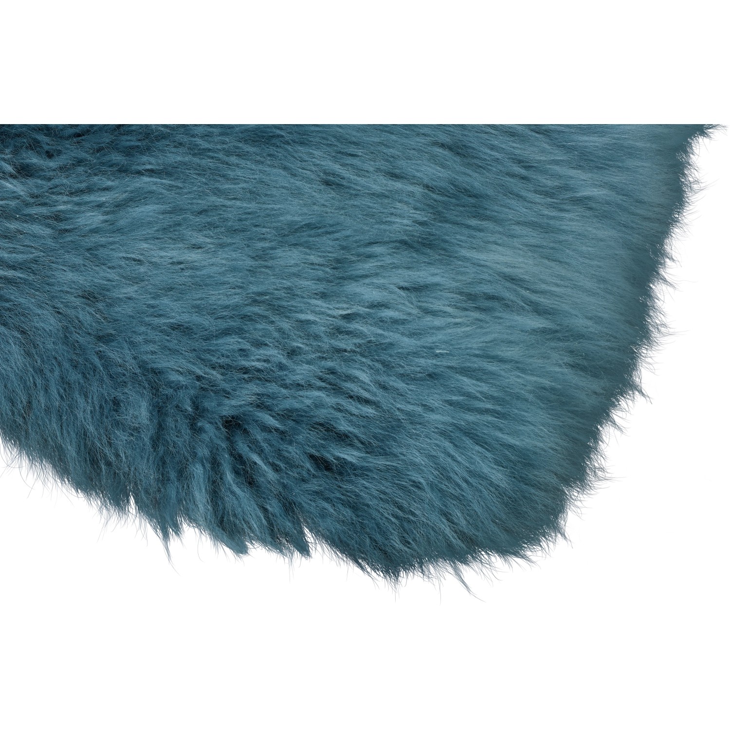 Blaues Schaffell „Dark Wonder“, 60x90 cm, als Teppich oder Überwurf für gemütliches Wohnen.