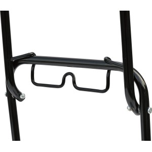 Detailaufnahme der faltbaren Sackkarre aus Stahl, Baugeräte für Lasten bis 30 kg.