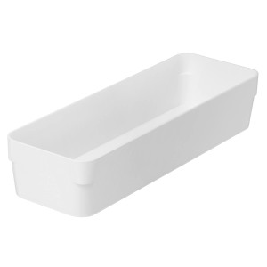 Weiße SmartStore Compact Sort 30x10 Aufbewahrungsbox für Schubladen.