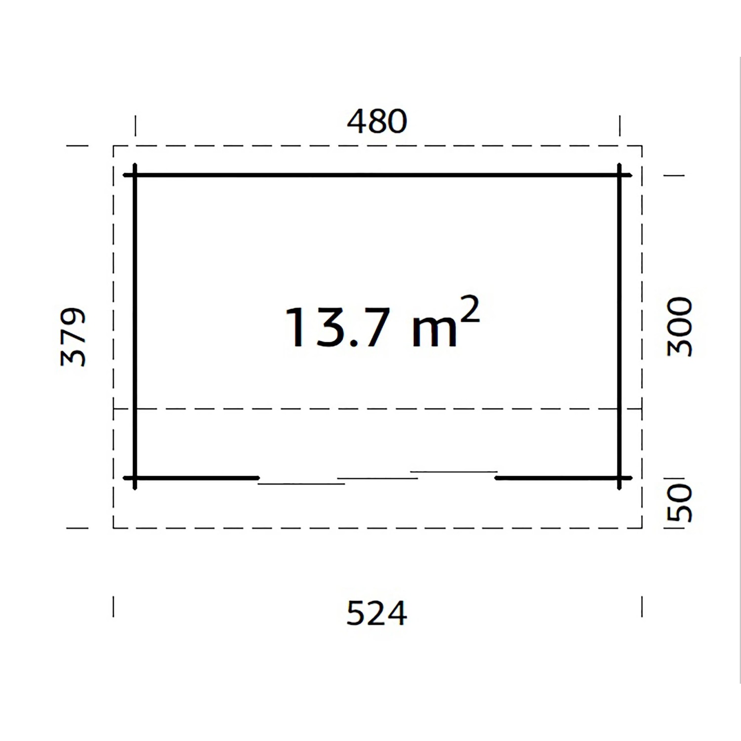 Palmako Gartenhaus Ines Slide 480 x 300 cm Lackiert Grau-Anthrazit FSC®_6